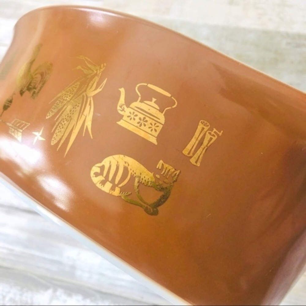 Pyrex Early American Oval 2 1/2 Quart Casserole Dish 045 Vintage MCM [No Lid] - Picture 10 of 16